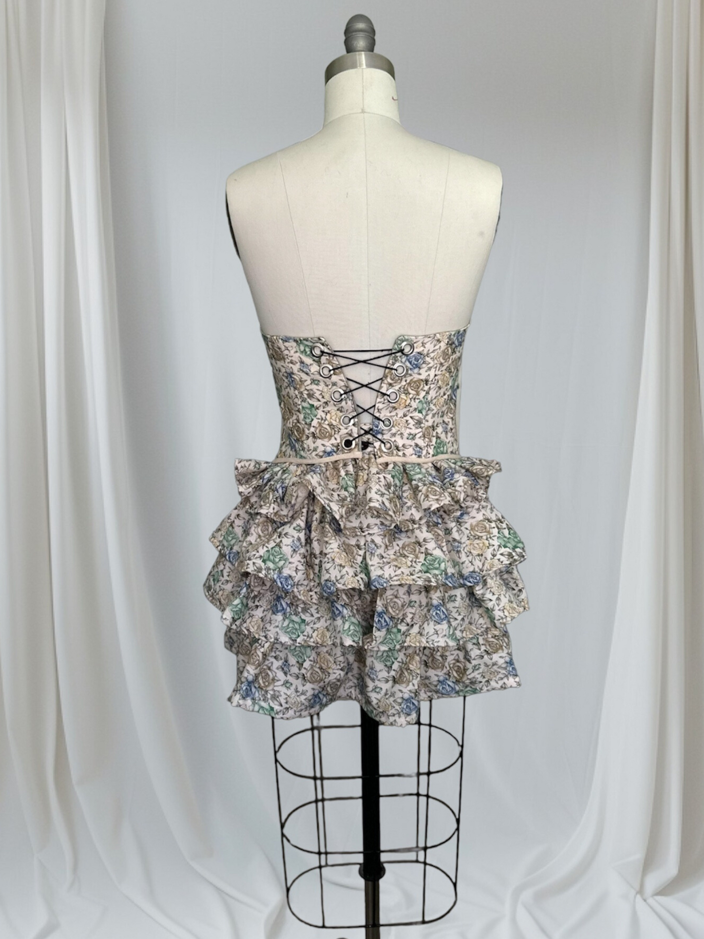 (SAMPLE) Aerin-Reversible Corset and Tiered Mini Skirt